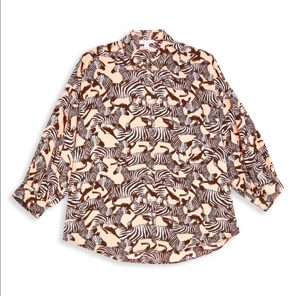 Topshop Zebra Graphic Shirt - Picture 4 of 5